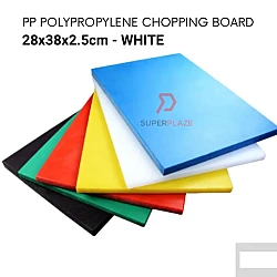 28x38x2.5cm White Color Polypropylene PP Chopping Board Papan Pemotong Plastik Cutting Blocks