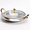24cm Gold Royal Buffet Serving Set Stainless Steel Basket Furnace Buffet Catering