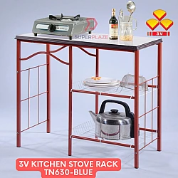 Blue TN630 3V Kitchen Stove Rack Cooking Gas Rack Rak Dapur Rak Memasak Serbaguna