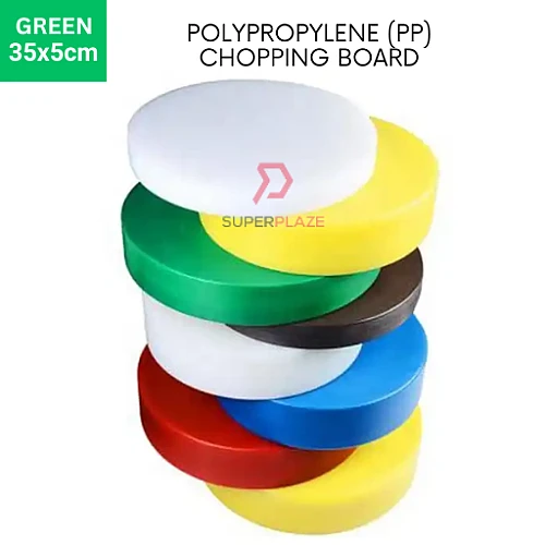 35x5cm Green Polypropylene PP Round Chopping Board Papan Pemotong Plastic