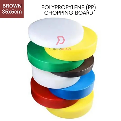 35x5cm Brown Polypropylene PP Round Chopping Board Papan Pemotong Plastic