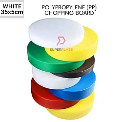 35x5cm White Polypropylene PP Round Chopping Board Papan Pemotong Plastic