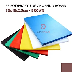33x48x2.5cm Brown Color Polypropylene PP Chopping Board Papan Pemotong Plastik Cutting Blocks