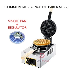 Single Pan With Regulator Commercial Gas Waffle Baker Stove Portable Waffle Maker Telfon Waffle Pan