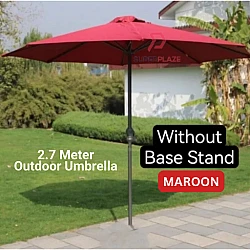 Maroon No Base 2.7Meter Patio Garden Umbrella Outdoor Market Table Round Umbrella For Garden Pool Market