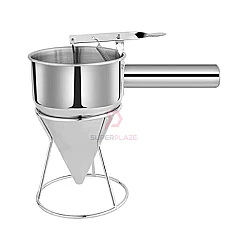 Stainless Steel Funnel Takoyaki Ball Funnel With Stand Set Batter Dispenser Kaya Ball Pan Cake Mould
