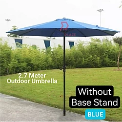 Blue No Base 2.7Meter Patio Garden Umbrella Outdoor Market Table Round Umbrella For Garden Pool Market