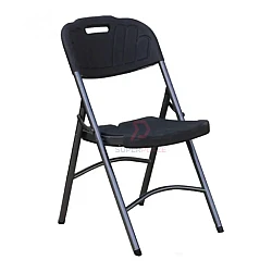 Black Heavy Duty Folding Chair HDPE Portable Foldable Chair Banquet Function Event Catering Hall