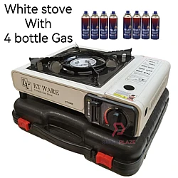 White Stove With 8 Gas Portable Gas Stove Steamboat Stove Picnic Stove Camping Stove Butane Gas Stove Dapur Kelah