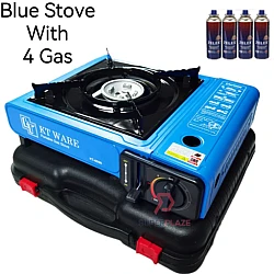 Blue Stove With 4 Gas Portable Gas Stove Steamboat Stove Picnic Stove Camping Stove Butane Gas Stove Dapur Kelah