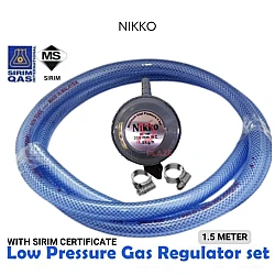 Nikko Sirim Certified Low Pressure Regulator Set LPG Gas Cylinder Head