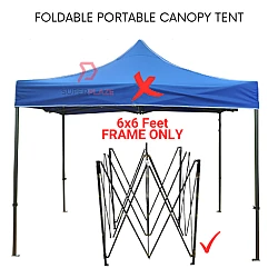 Frame Set Only 6x6 Feet Foldable Canopy Tent Gazebo Folding Portable Tent