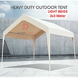 Light Beige 3x3 Meter High Quality Outdoor Tent Gazebo Canopy Khemah