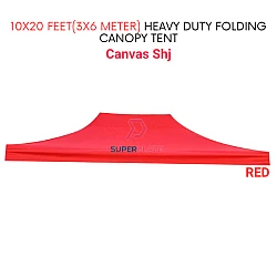 Red 10x20 Feet Canopy Canvas Replacement Gazebo Canvas Market Tent Cover Only