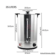 35 Liters Commercial Electric Water Boiler Automatic Temperature Control Beverage Dispenser
