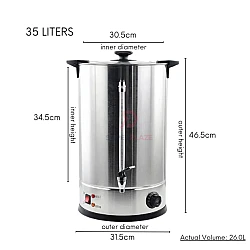 35 Liters Commercial Electric Water Boiler Automatic Temperature Control Beverage Dispenser