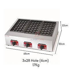 84 Holes Gas Stove Plus Regulator Takoyaki Cooker Triple Head Takoyaki Maker Machine Fish Ball Octopus Ball