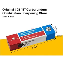 8 Inches 108S 100Percent Original Brazil S Combination Sharpening Stone Genuine Carborundum Sharpener