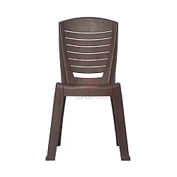 4 Pcs Brown Color 1672 Century Heavy Duty Plastic Rest Chair Dining Chair Stackable Stool Bench