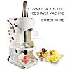 Dotted White Adjustable Commercial Ice Shaver Snow Cone Maker Ice Shaving Machine
