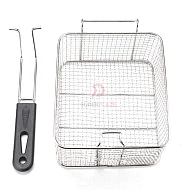 Gas Fryer GFB Stainless Steel Rectangle Frying Basket Deep Fryer Basket French Fries Chips Kitchen Tool