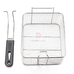 Gas Fryer GFB Stainless Steel Rectangle Frying Basket Deep Fryer Basket French Fries Chips Kitchen Tool