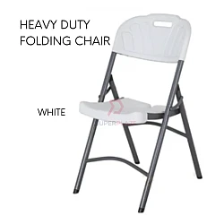 Kerusi Putih Lipat White Heavy Duty Folding Chair HDPE Portable Foldable Chair Banquet Function Event Catering Hall