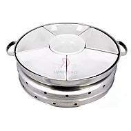 52cm Full Set Melamine Stainless Steel Serving Chafing Dish Melamine Insert Party Dome Set