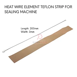 Length 200mm x Width 3mm Heating Element Wire Element Teflon Strip For Sealer Machine
