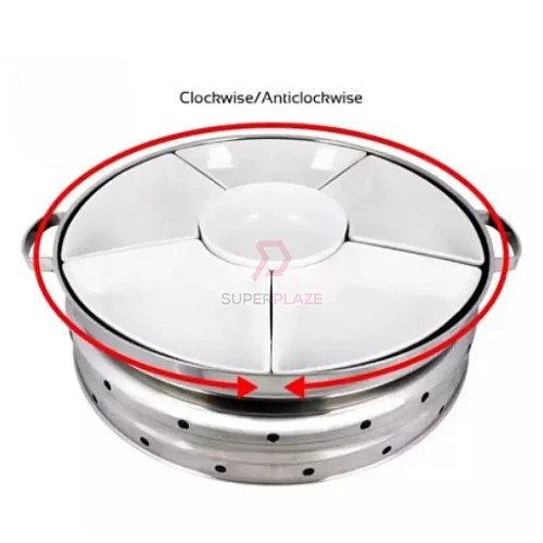 52cm Full Set Melamine Stainless Steel Serving Chafing Dish Melamine Insert Party Dome Set