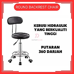 Kerusi Spa Kecantikan Hidraulik Kerusi Salon Boleh Laras Kerusi Beroda Backrest Chair