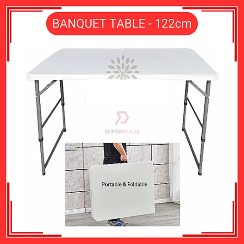 4 Kaki 4 Feet Foldable Banquet Table Event  Catering  Hall  Buffet Folding Table Pasar Malam Meja Lipat Niaga 