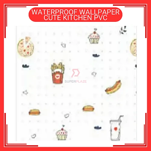 60cm x 5m Cute Kitchen PVC Waterproof Wallpaper Wall Sticker Kertas Dinding