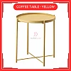 Yellow Coffee Table Tray Table Removable Tray Top  Side Table  Coffee Table Meja Tepi Sofa Meja Kecil