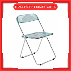 Green Transparent Chair Acrylic Dining Chair Ins Stool Fashion Trending Make Up Chair