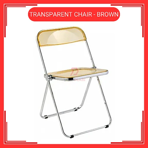 Brown Transparent Chair Acrylic Dining Chair 