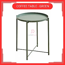Green Coffee Table Tray Table Removable Tray Top  Side Table Coffee Table Meja Tepi Sofa Meja Kecil