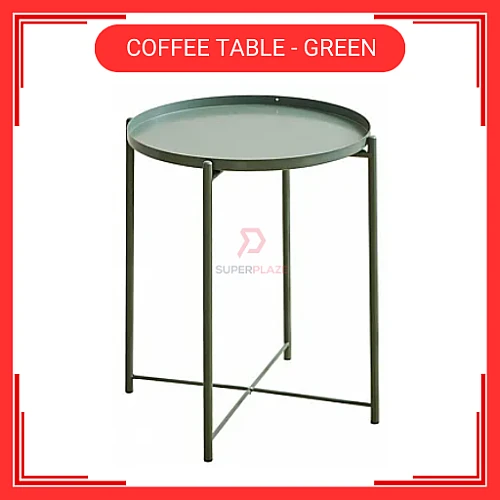 Green Coffee Table Tray Table Removable Tray Top  Side Table Coffee Table Meja Tepi Sofa Meja Kecil