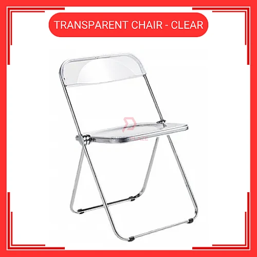 Clear Transparent Chair Acrylic Dining Chair Ins Stool Fashion Folding Chair