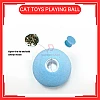 Blue Colour Catnip Cat Toys Playing Ball with Animal Sound Bola Mainan Kucing Warna Biru