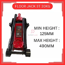 Floor Jack 3 Ton 30KG Jek Tayar Kereta 3T 30KG Hydraulic Jack Kereta