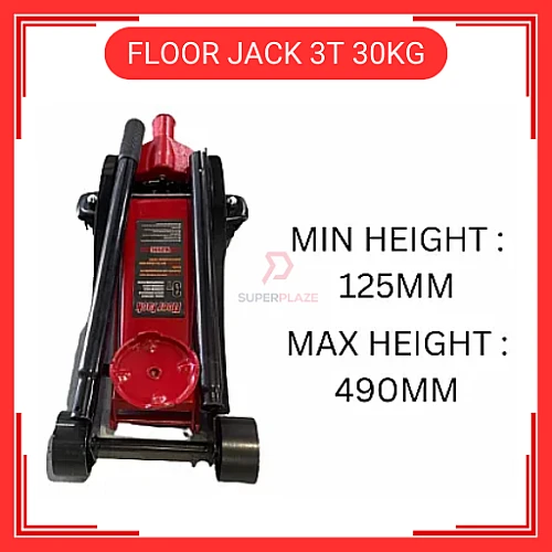 Floor Jack 3 Ton 30KG Jek Tayar Kereta 3T 30KG Hydraulic Jack Kereta