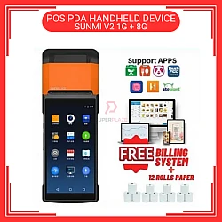 SUNMI V2 1G Plus 8G 4G WiFi Android 7.1 Mobile Handheld POS PDA Grabfood Foodpanda Shopeefood Machine