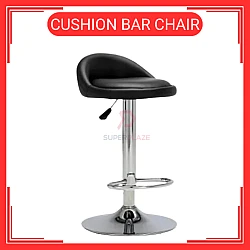 Black Adjustable Lift Stool Cushion Bar Chair High Chair