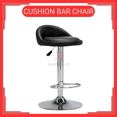 Black Adjustable Lift Stool Cushion Bar Chair High Chair
