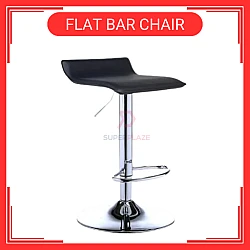 Black Adjustable Flat Bar Chair Bar Stool Height Chair High Chair
