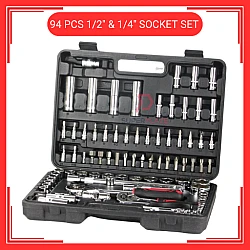 94pcs Socket Set Ratchet Box Spanner Wrench Hand Tools Set For Automotive