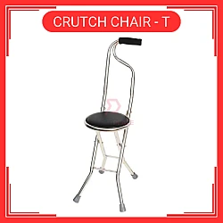 High Quality Elderly Stainless Steel Folding Chair Stool Crutch Chair T