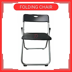 Kerusi lipat Foldable Folding Chair Office Meeting Conference Simple Plastic Chair Kerusi Lipat Black