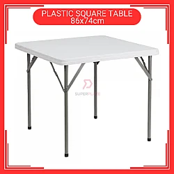 86cm Plastic Square Table Meja Lipat Empat Segi Portable Square Table For Restaurant Camping